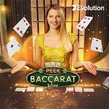 Peek Baccarat slot icon by Evolution, available at 500 Casino